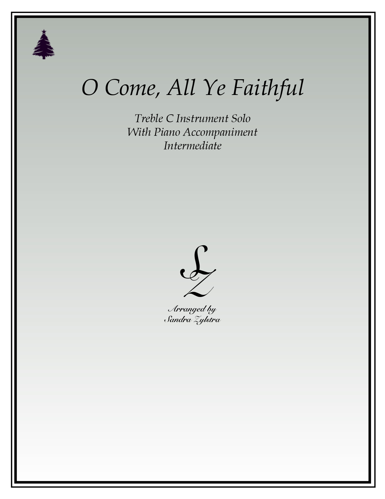 O Come All Ye Faithful treble C instrument solo part cover page 00011
