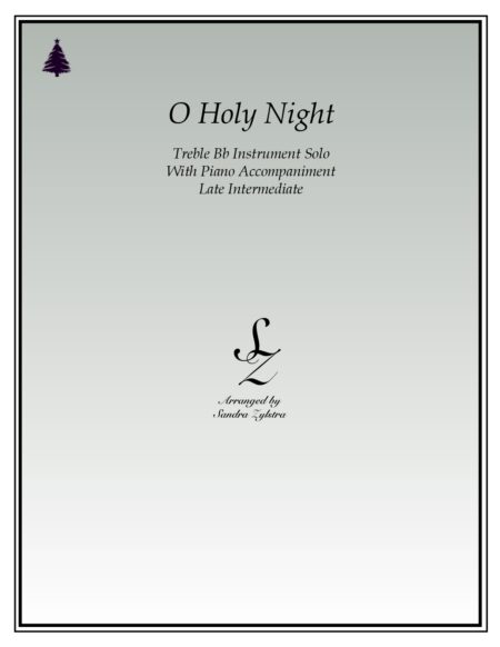 O Holy Night Bb instrument solo part cover page 00011