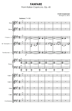 Fanfare (Italian Capriccio) – for reduced orchestra