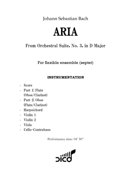 ARIA from Orchestral Suite No. 3 in D Major BWV 1068 p1