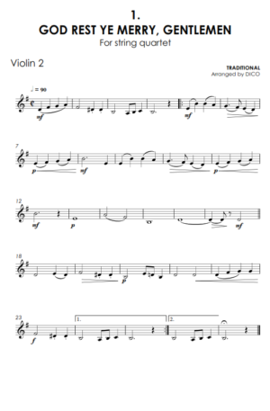 10 Christmas Carols, Vol. 1 (String Quartet)
