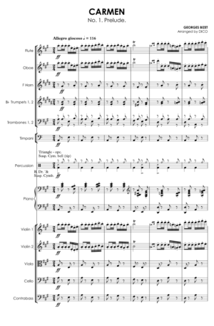 CARMEN – OVERTURE (for reduced orchestra)