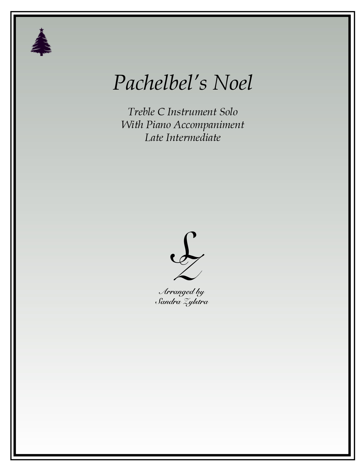 Pachelbels Noel treble C instrument solo part cover page 00011