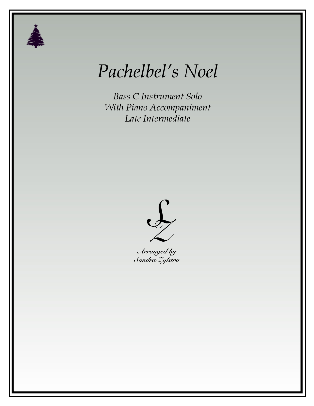 Pachelbels Noel bass C instrument solo part cover page 00011