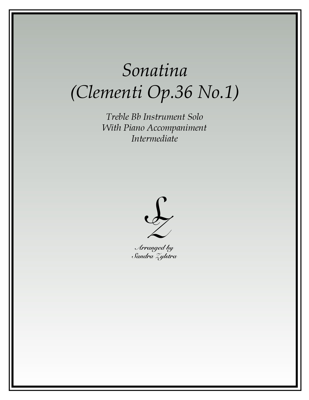 Sonatina Clementi Op. 36 No. 1 Bb instrument solo part cover page 00011