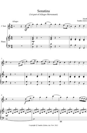 Sonatina-Haydn – Instrument Solo with Piano Accompaniment