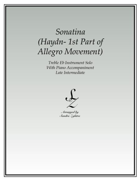 Sonatina Haydn Eb instrument solo part cover page 00011