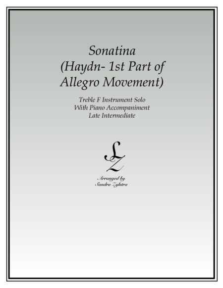 Sonatina Haydn F instrument solo part cover page 00011