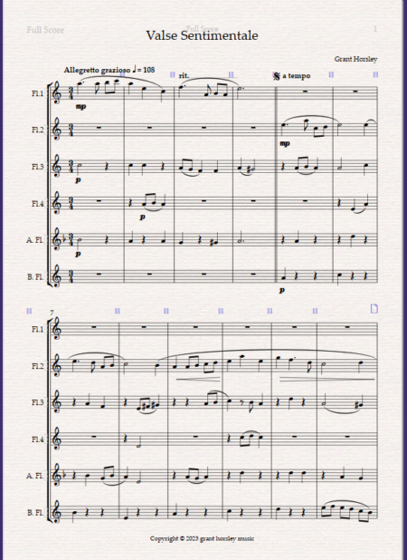 valse sentimentale flute choir 1