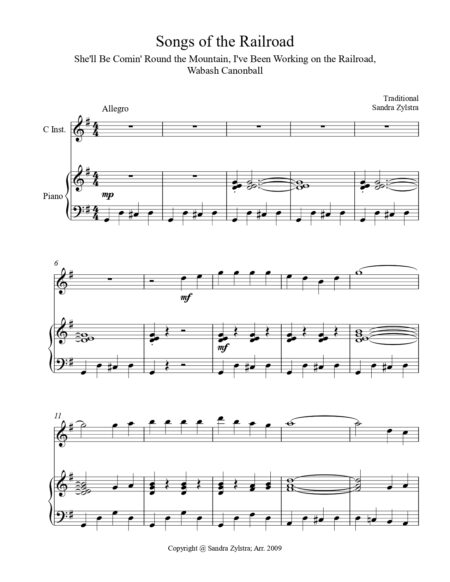 Songs Of The Railroad treble C instrument solo part cover page 00021
