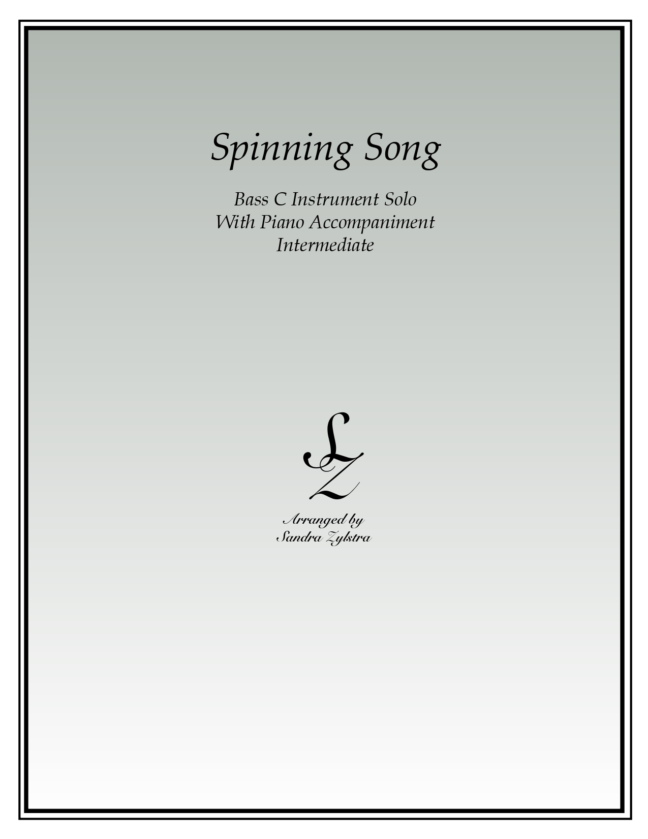 Spinning Song bass C instrument solo part cover page 00011
