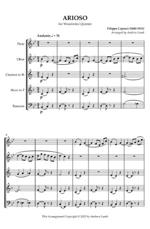 Arioso No. 1 (for Wind Quintet)