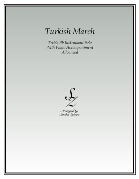 Turkish March Bb instrument solo part cover page 00011