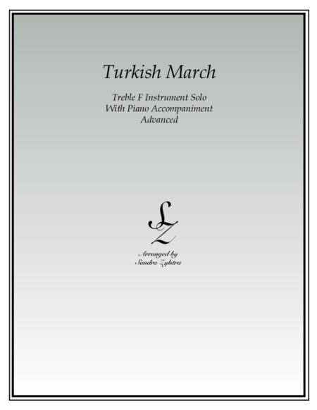 Turkish March F instrument solo part cover page 00011