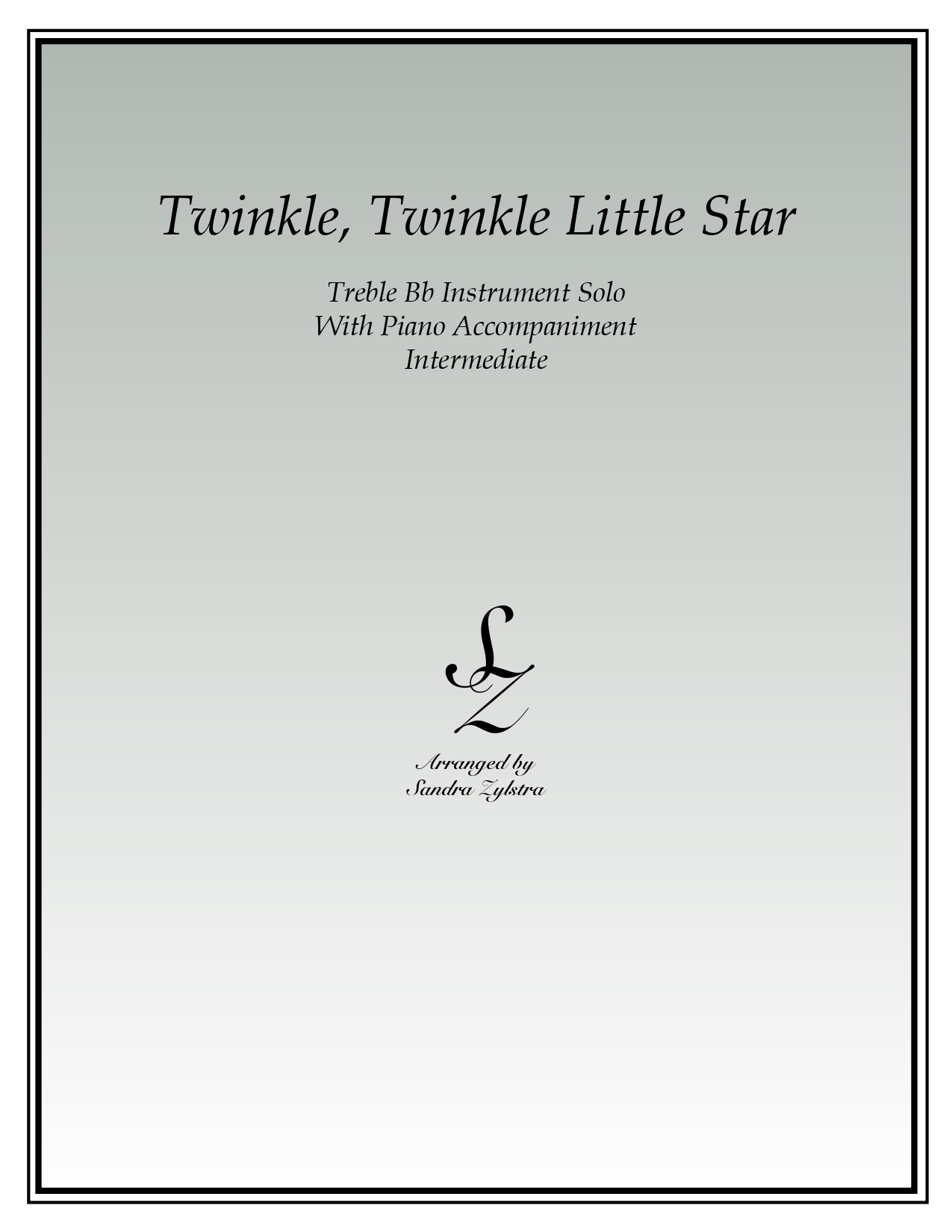 Twinkle Twinkle Little Star Bb instrument solo part cover page 00011