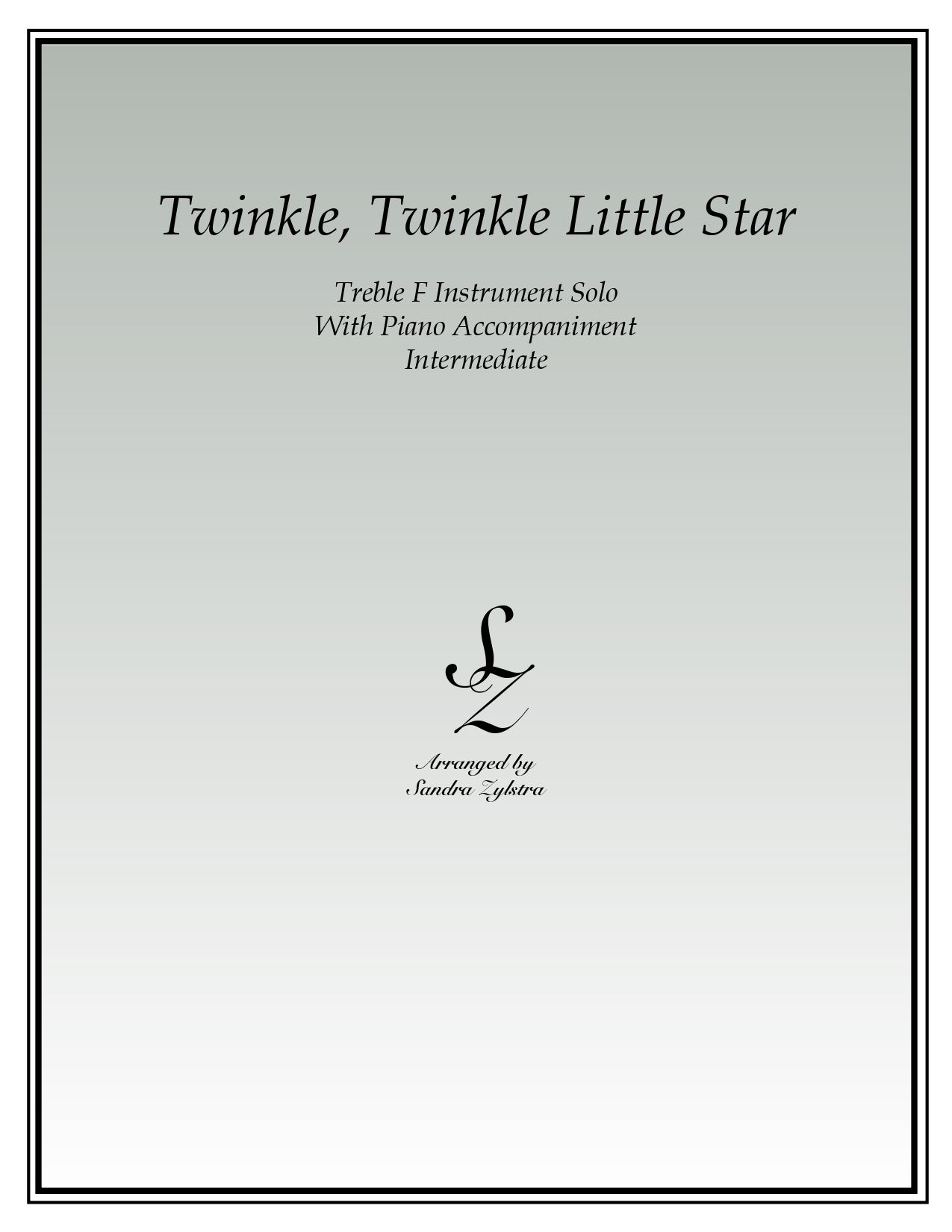 Twinkle Twinkle Little Star F instrument solo part cover page 00011