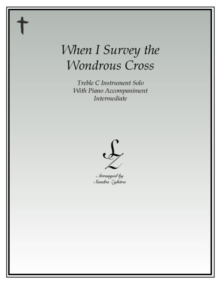 When I Survey The Wondrous Cross treble C instrument solo part cover page 00011