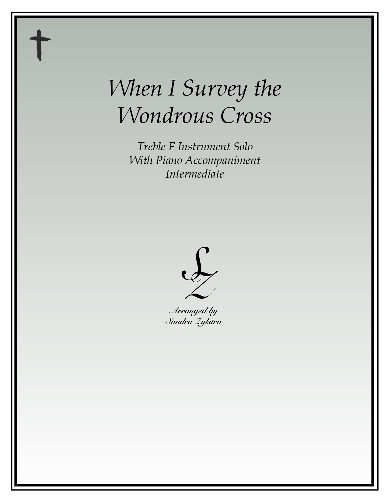 When I Survey The Wondrous Cross F instrument solo part cover page 00011