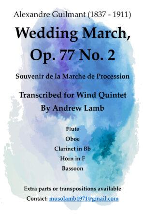 Wedding March, Op. 77, No. 2 – Wind Quintet