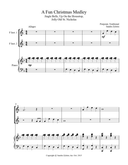A Fun Christmas Medley F instrument duet parts cover page 00021