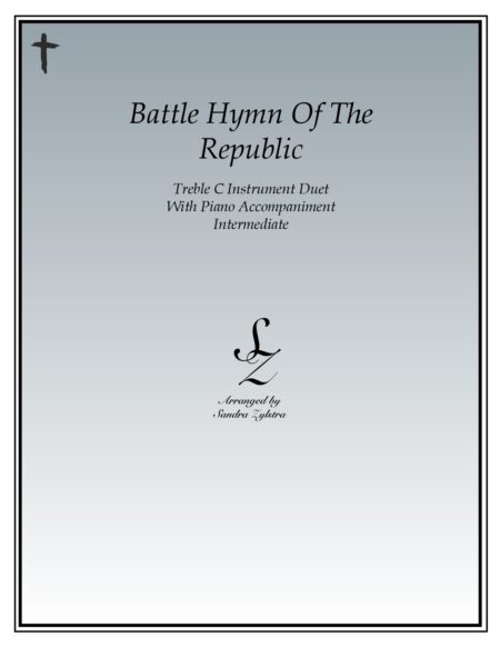 Battle Hymn Of The Republic treble C instrument duet parts cover page 00011