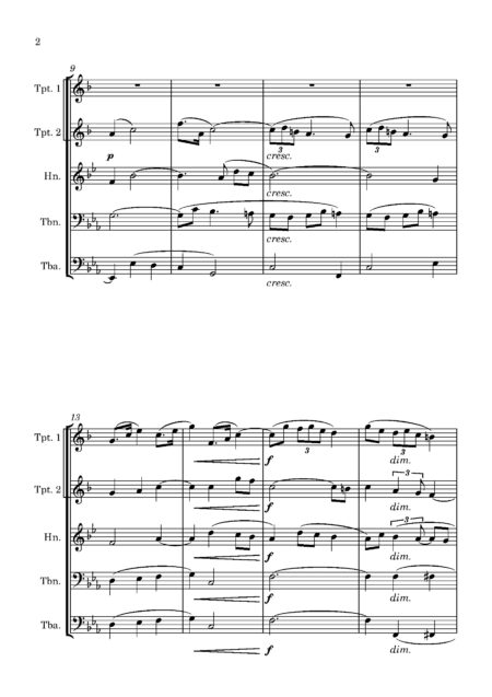 Brass Quintet West JE Easter Morn Mediatation Full Score Page 03