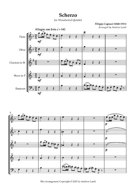 Wind Quintet Capocci F Scherzo Page 02