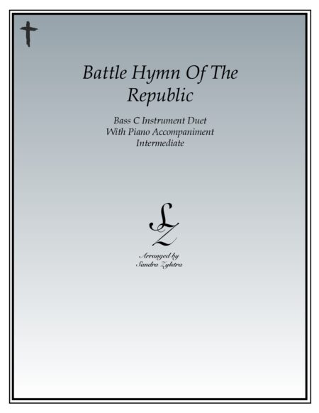 Battle Hymn Of The Republic bass C instrument duet parts cover page 00011