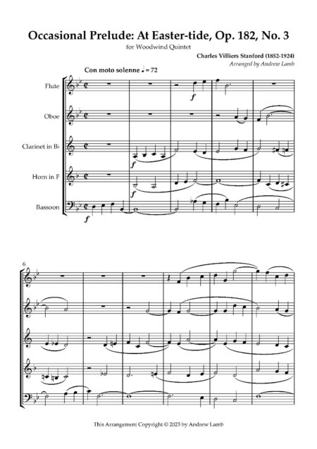 Wind Quintet Stanford V At Easter Tide Page 02