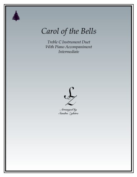 Carol Of The Bells treble C instrument duet parts cover page 00011
