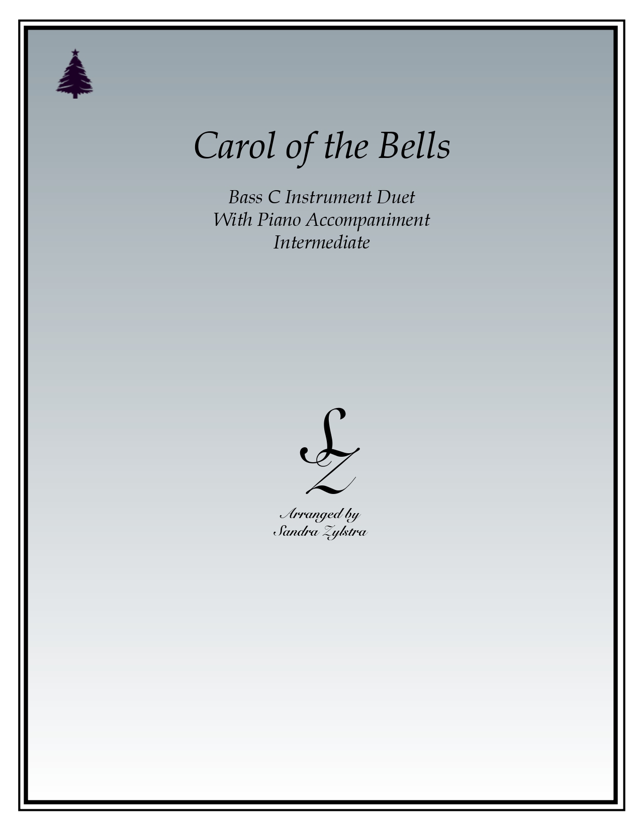 Carol Of The Bells bass C instrument duet parts cover page 00011