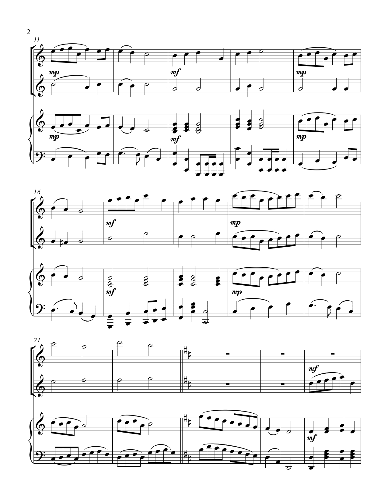 Christ The Lord Is Risen Today -Treble C Instrument Duet & Piano Accompaniment - Image 3