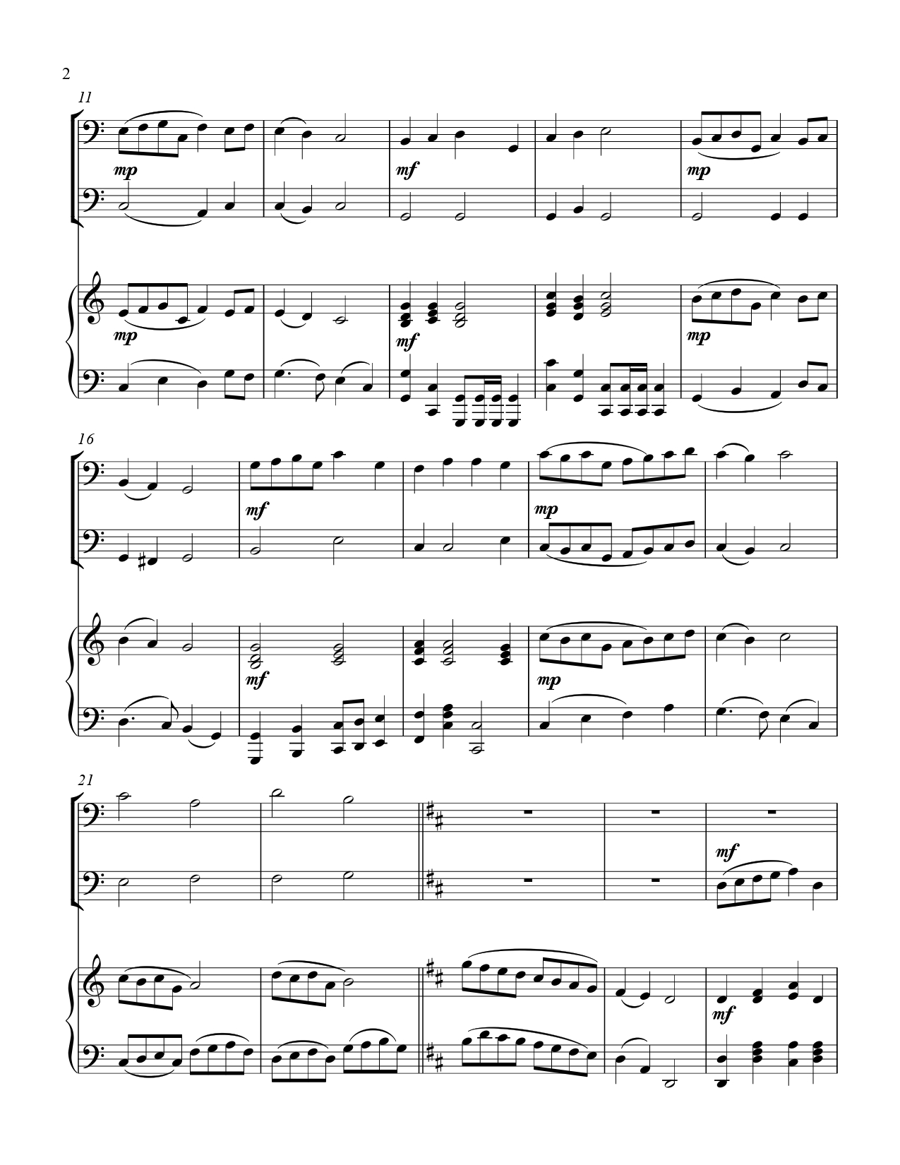 Christ The Lord Is Risen Today -Bass C Instrument Duet (Duet Parts Only) - Image 2