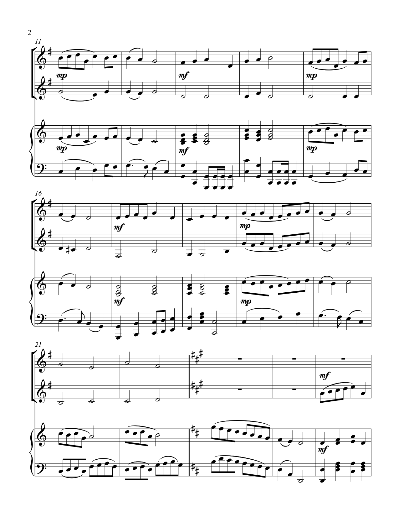 Christ The Lord Is Risen Today -Treble F Instrument Duet & Piano Accompaniment - Image 3