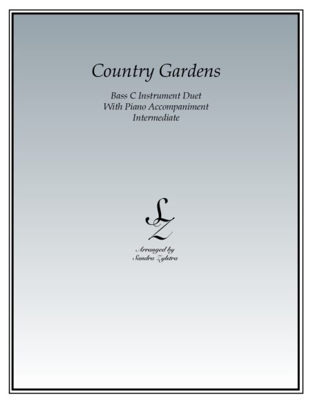 Country Gardens bass C instrument duet parts cover page 00011