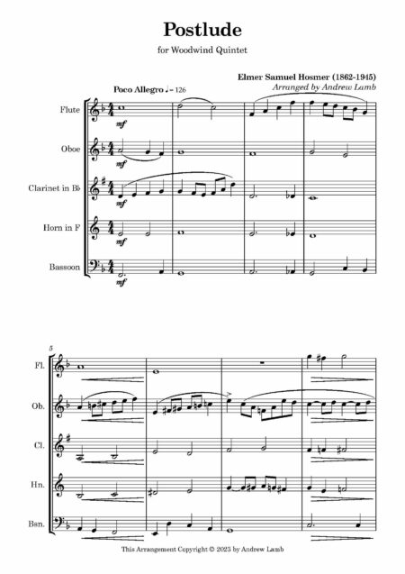 Wind Quintet Hosmer Postlude Page 02