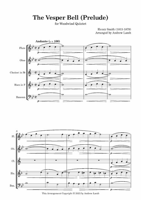 Wind Quintet Smith H The Vesper Bell Page 02