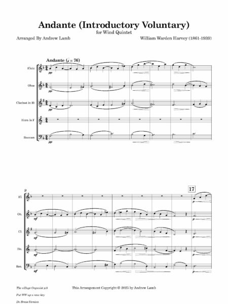 Wind Quintet Warden Andante Page 02