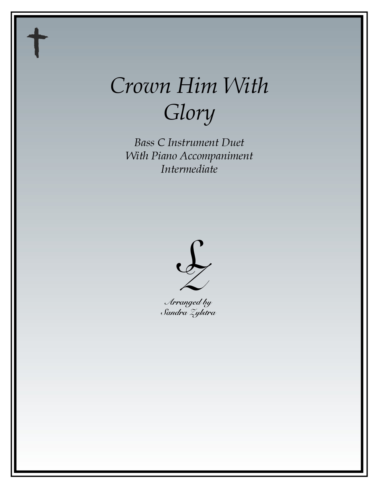 Crown Him With Glory bass C instrument duet parts cover page 00011