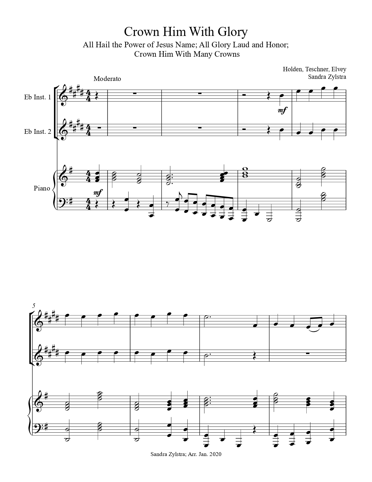 Crown Him With Glory Eb instrument duet parts cover page 00021