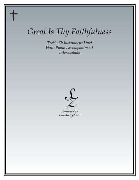 Great Is Thy Faithfulness Bb instrument duet parts cover page 00011