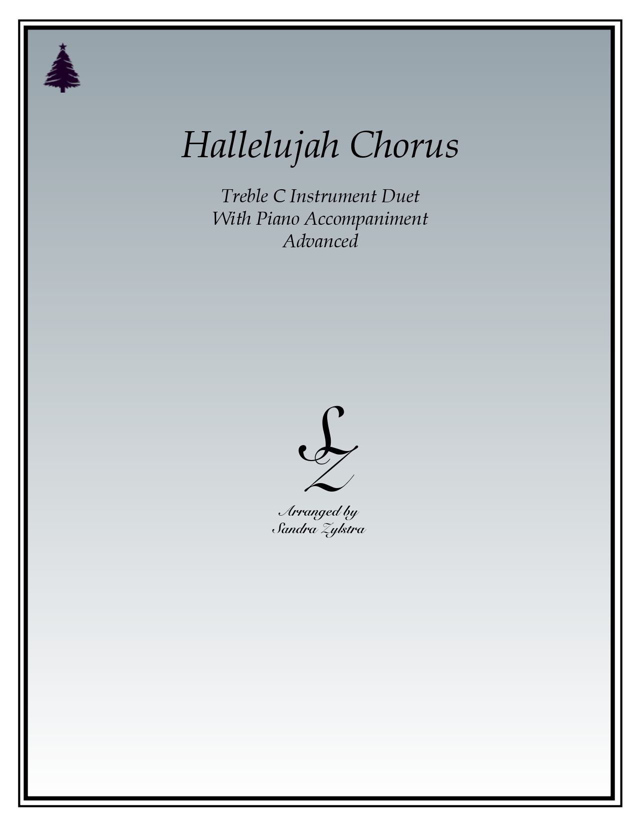 Hallelujah Chorus treble C instrument duet parts cover page 00011