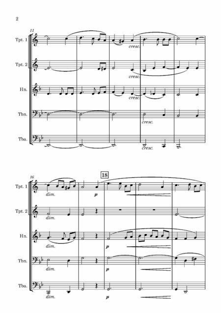 Brass Quintet Guilmant The Shepherds Song An Ancient Christmas Carol Page 03