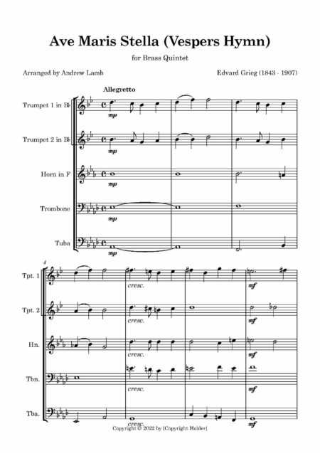 Brass Quintet Greig Ave Maris Stella Page 02