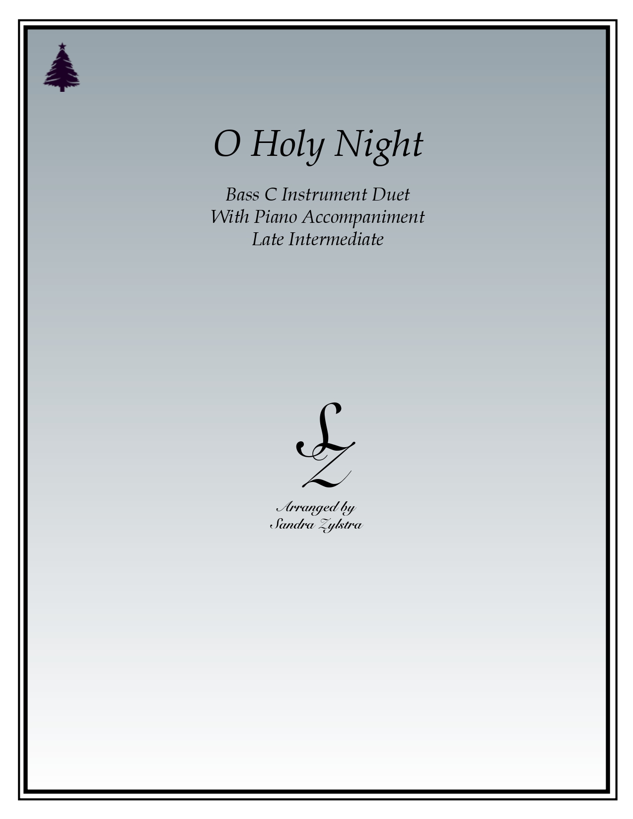 O Holy Night bass C instrument duet part cover page 00011
