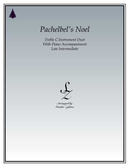 Pachelbels Noel treble C instrument duet parts cover page 00011