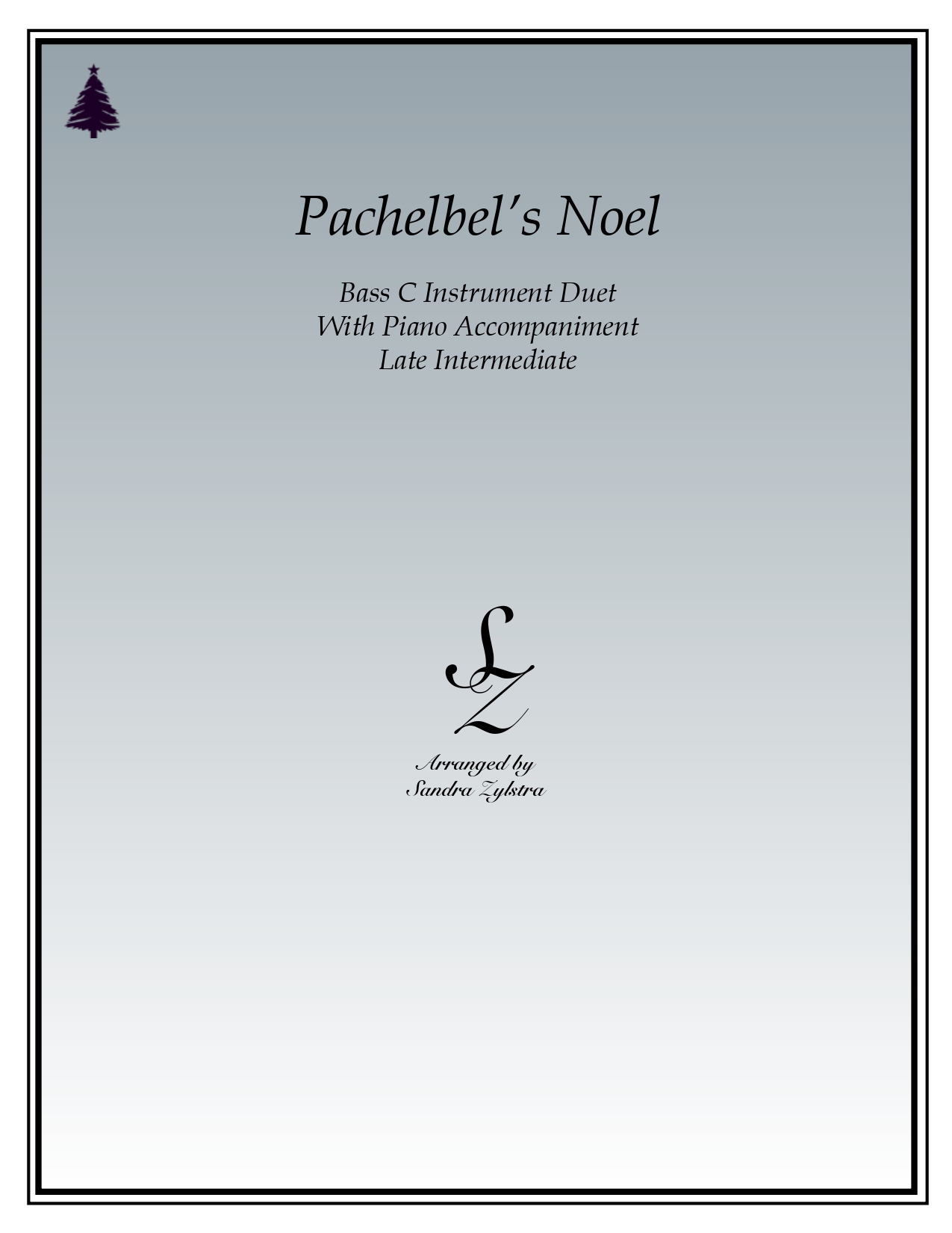 Pachelbels Noel bass C instrument duet parts cover page 00011