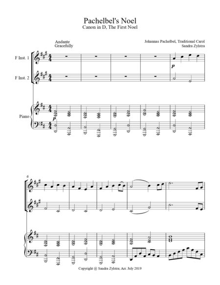 Pachelbels Noel F instrument duet parts cover page 00021