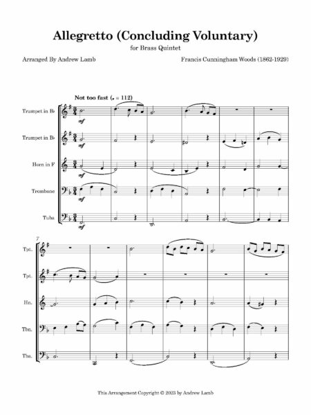 Brass Quintet Cunningham Allegretto Page 02