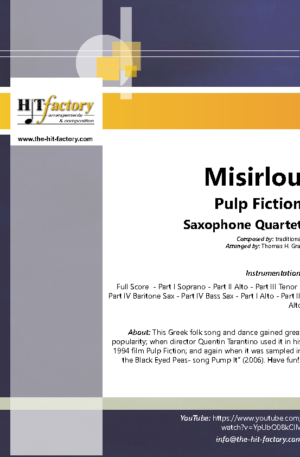 Misirlou – Pulp Fiction – Saxophone Quartet – Bb